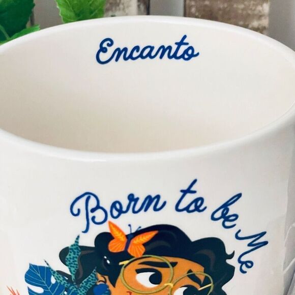 NWT Disney Magenta Encanto Born to be Me White Navy Blue Butterflies Ceramic Mug - Picture 9 of 12